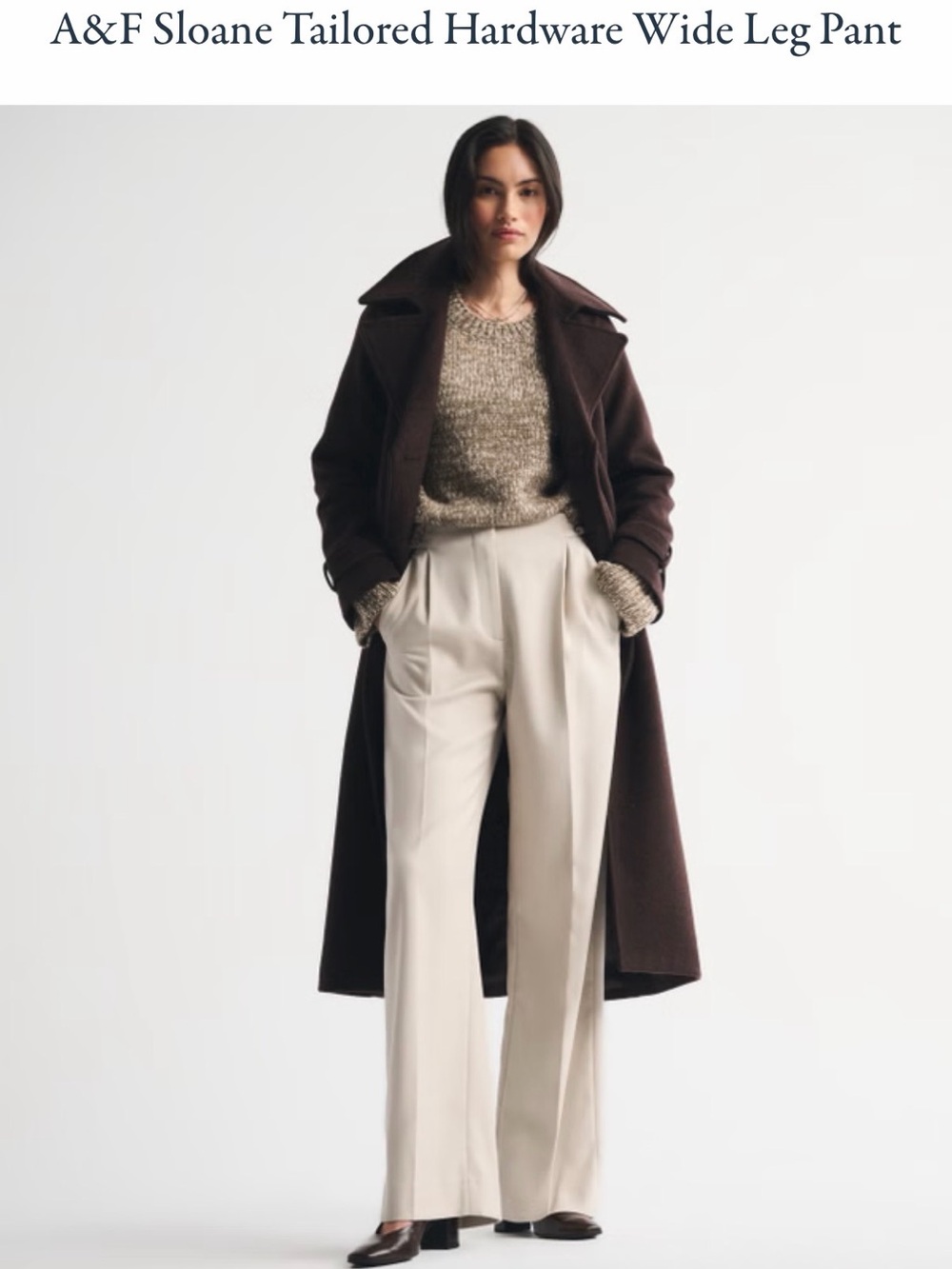 Tailored Hardware Wide Leg Pant